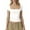 White, variant on Ashirexll Womens Casual Tops, Casual Fashion Solid Color Square Neck Short Sleeve Top