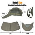 thumbnail image 5 of IC ICLOVER Sun Hat with Neck Flap Face Mask, Foldable Fishing Hat for Men Women Sun Protection Baseball Cap, Green, 5 of 9