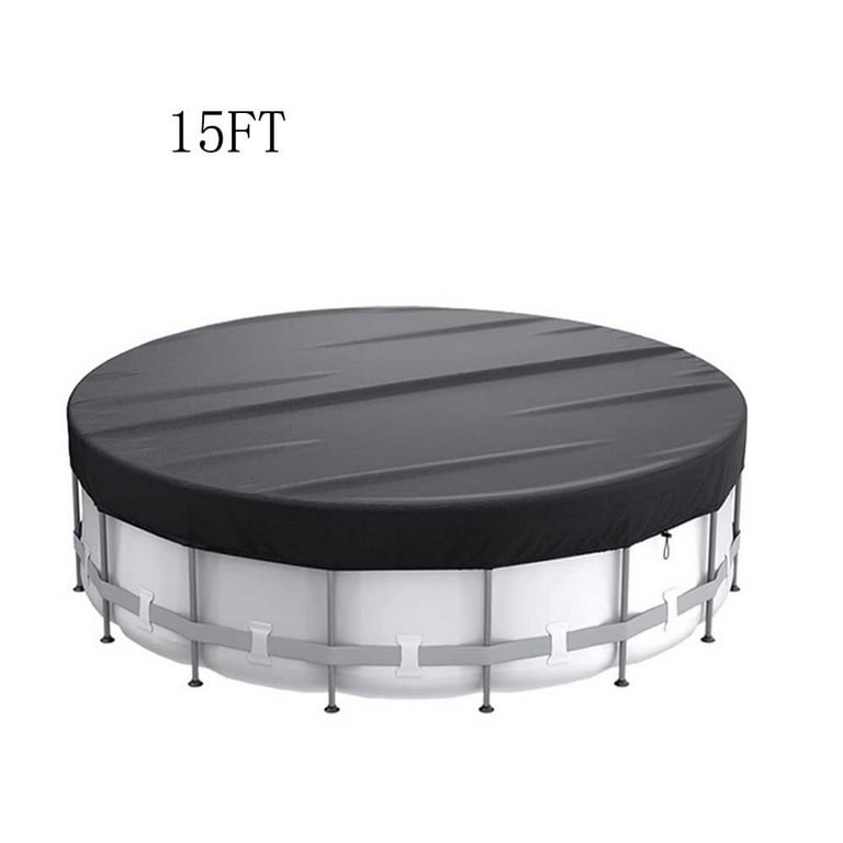 Leke Round Pool Cover Solar Covers for Above Ground Foldable Outdoor Swimming Cover