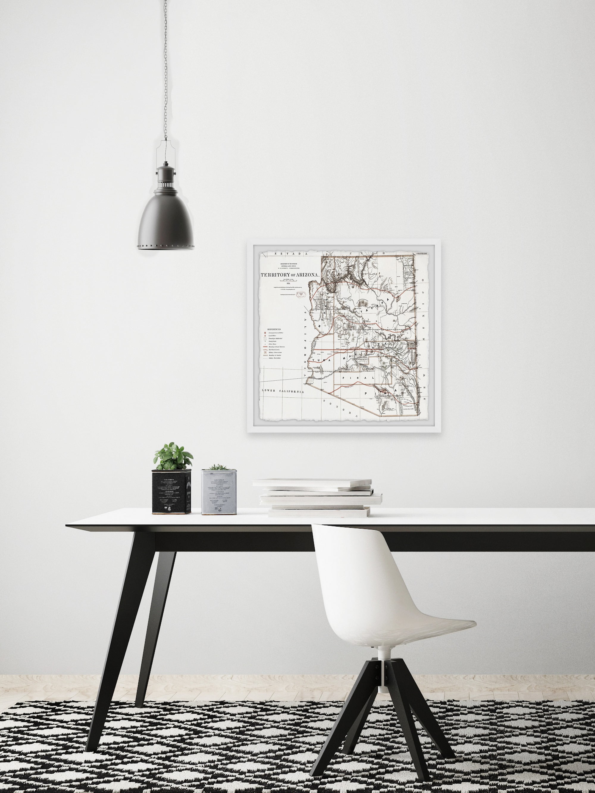 Marmont Hill White Arizona Territory Framed Wall Art