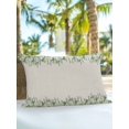 thumbnail image 6 of Outdoor Pillows Waterproof, Eucalyptus Leaves Bedding Throw Pillows with Insert for Couch Sofa Bed, Lily Flowers Country Plants Vintage Beige 12x20 Inch Pillowcases Decorative Patio Pillow Set of 1, 6 of 8