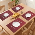 thumbnail image 3 of Farmhouse Placemats Set of 8 Woven Placemats for Dining Table Decor Indoor Washable Kitchen Table Mat Red 17.7*11.8inch, 3 of 6