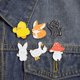 thumbnail image 2 of Broche De Animales De Conejo De Pato Con Pin De Esmalte De Setas De Dibujos Animados , Encantador , Insignia Para Niños , Mochila De Solapa , Sombrero De Amigos , Accesorios Gao Jiahui  unisex, 2 of 2
