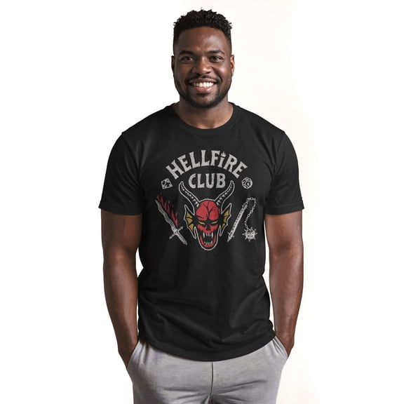 Netflix Men's Stranger Things Hellfire Club Costume Graphic T-Shirt