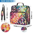 thumbnail image 2 of FORMRS Zipper Binder with Shoulder Strap 2-inch Ring 500 Sheet Capacity File Bag, Green Colorful Circles, 2 of 5