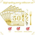 thumbnail image 4 of Tableware Set, Wedding Anniversary Decorations, Serves 20 Guests, White Gold, 4 of 4