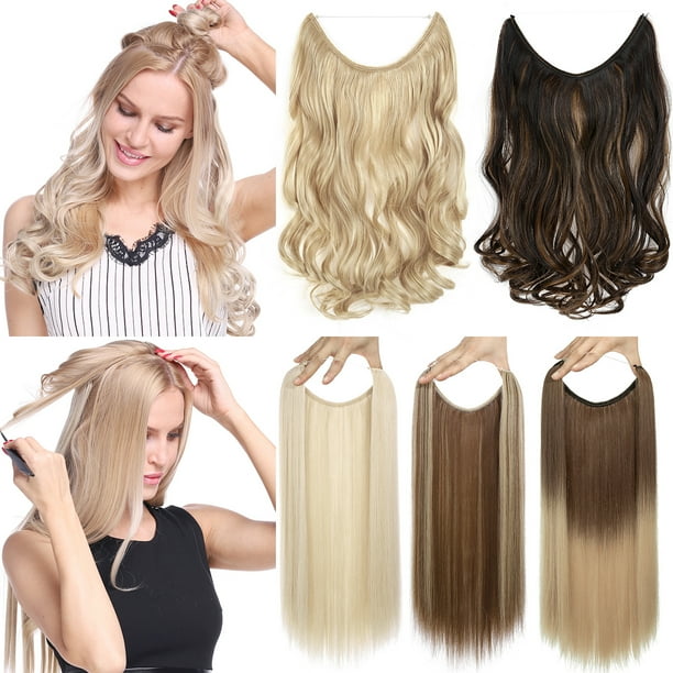 Sego New Invisible Secret Wire in Real Hair Extensions One Piece Curly