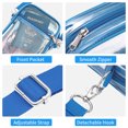 thumbnail image 3 of Contixo 7’’ Clear Crossbody Bag Stadium Approved, Adjustable Strap Shoulder Bags for Concerts, Blue, 3 of 6