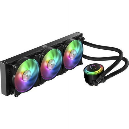 Cooler Master - MasterLiquid ML360R RGB 360mm Radiator CPU Liquid Cooling System with RGB Lighting - Black