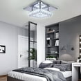 thumbnail image 6 of Diisunbihuo Modern Crystal Chandelier 7.9 Inches Led Ceiling Light Mini Square Flush Mount Ceiling Light for Bedrooms Dinning Rooms Hallway(Cool White,15W), 6 of 8