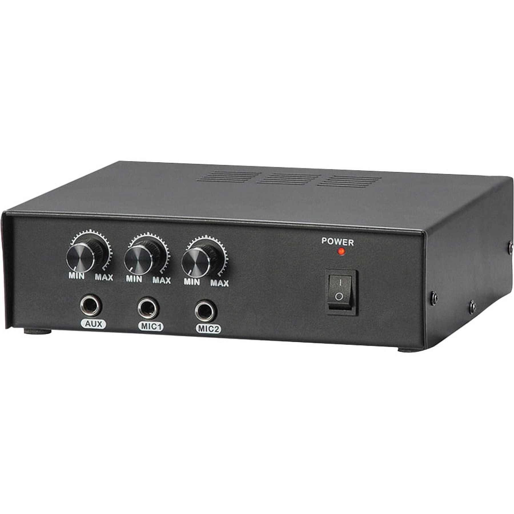 Pyle PMSA20 Compact 50 Watt Power Amplifier Sound System with 3 Input Terminals