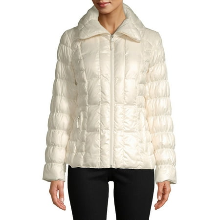 Bebe Jacket Coat - Packable Ruched Down-Filled Puffer Coat