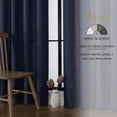 thumbnail image 3 of SIABC-Bob Blue Curtains 63 Inch Length 2 Panels Set for Living Room Bedroom, Light Filtering Faux Linen Textured Soft Window Curtain, Airy Soft Rod Pocket cortinas para cuarto, 40Wx63L Inches, 2 Pcs, 3 of 4