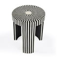 thumbnail image 6 of Butler Specialty Transitional Rimma Bone Inlay Side Table In Black And White, 6 of 18