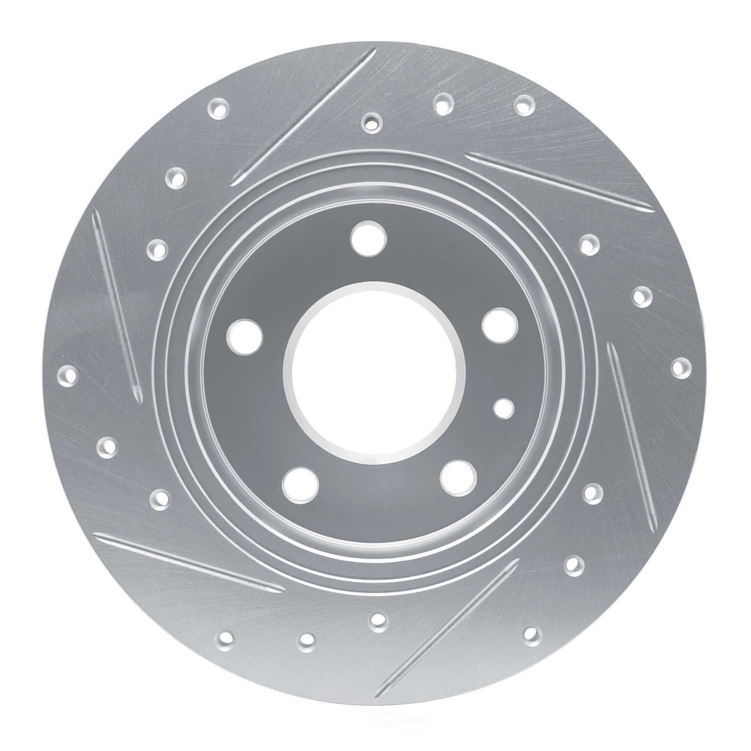 Dynamic Friction Company 631-45047R DFC Brake Rotor - Drilled And Slotted - Silver