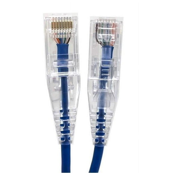 Micro Connectors - Network cable - RJ-45 (M) to RJ-45 (M) - 5 ft - UTP - CAT 6a - blue