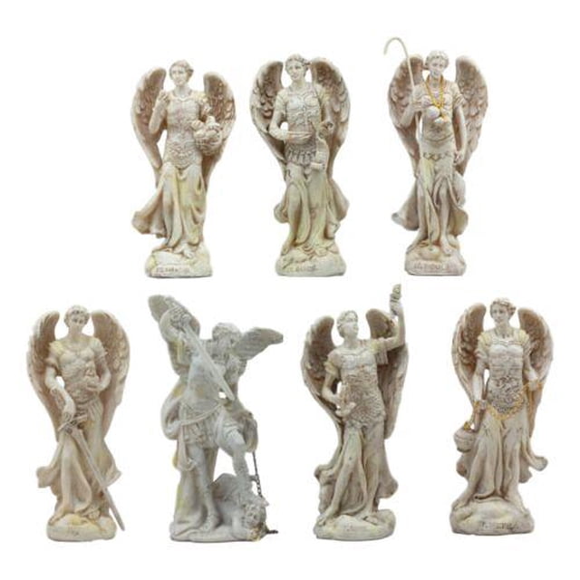 Michael Gabriel Raphael Sealtiel Barachiel Uriel Jegudiel Ensemble de Figurines