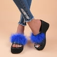 thumbnail image 1 of SMihono Sandales de Plage Sandales Femmes Été Décontracté Sandales à Talons Compensés en Peluche Chaussures à Talons Hauts Plateforme Sandales de Plage en Liquidation, 1 of 6