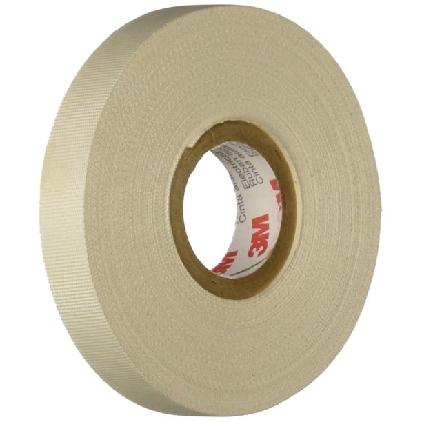 3M Glass Cloth Electrical Tape 27, White, Rubber Thermosetting Adhesive