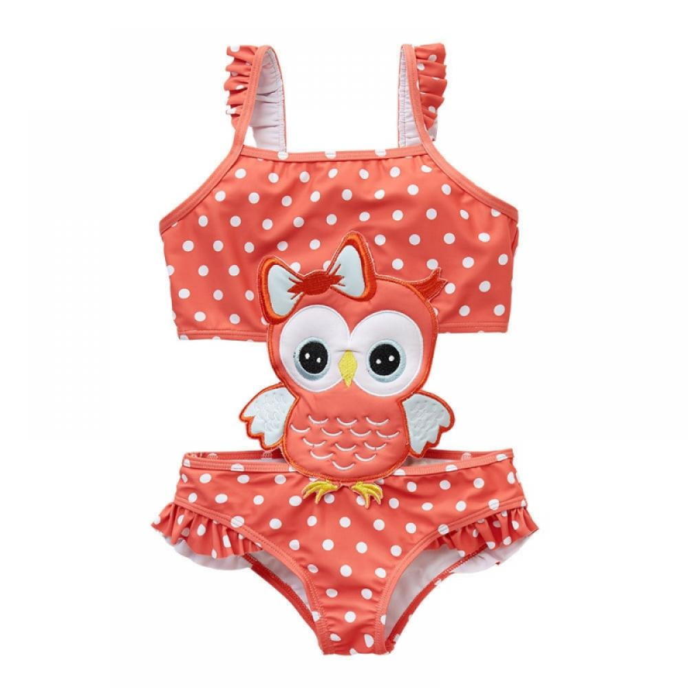 Playshoes Girl's Dots Collection One Piece Bathing Skirted Swimsuit 
