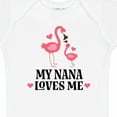 thumbnail image 4 of Inktastic Nana Loves Me Girl Flamingo Girls Baby Bodysuit, 4 of 5