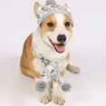 thumbnail image 6 of 1 Set Winter Pet Hat and Scarf | Cute Snowflake Bone Pattern - Skin-Friendly Knitted Beanie and Muffler for Dogs and Cats, 6 of 8