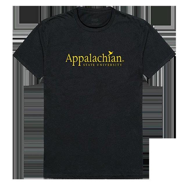 W Republic Apparel 516-104-E27-03 Appalachian State University Mens Institutional Tee, Black - Large