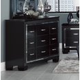 thumbnail image 2 of Glamorous Black Finish Bedroom 5pc Set Eastern King LED Bed Nightstand Dresser Chest Mirror Modern Bedroom Furniture, 2 of 7