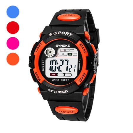 Kids Sport Watches, Multi-Function 30M Waterproof Watch LED Digital Double Action Watch Electronic Watches Kids Boy Girl Gift