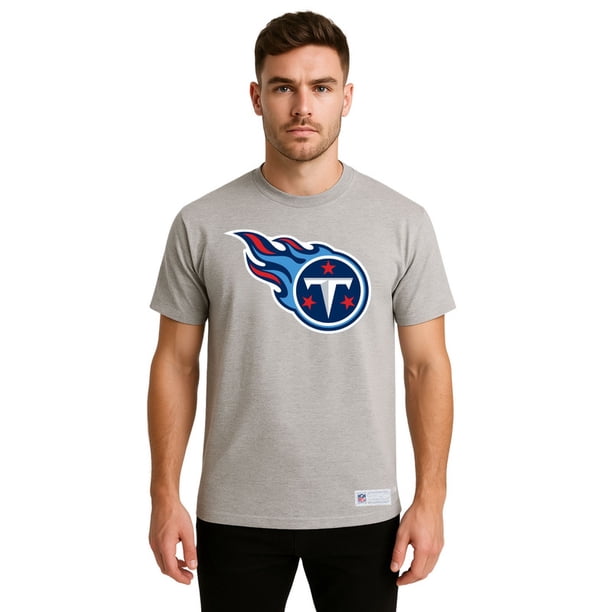 NFL Playera Aficionado Básica Tennessee Titans Gris para Hombre, Talla Chica