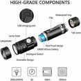thumbnail image 2 of USB Rechargeable LED Torch, Torch 350 Lumens, IP65 Waterproof, 3 Lighting Modes, Zoomable Torch, (Battery Included), 2 of 4