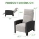 thumbnail image 2 of QinaQin Sillón reclinable de ratán para exterior con respaldo y reposapiés ajustables, mesa abatible y cojín para patio o jardín, 2 of 8