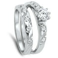 thumbnail image 4 of CHOOSE YOUR COLOR White CZ Solitaire Ring .925 Sterling Silver Band Jewelry Female Size 8, 4 of 4