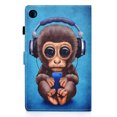 thumbnail image 5 of SaniMore Case for Lenovo Tab M10 10.1 inch 3rd Generation TB-328F, Auto Wake/Sleep Pen/Card Holder Stand Dual Angle PU Leather Soft TPU Back Color Painting Magnetic Protective Shell, Monkey Headphones, 5 of 13