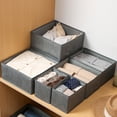 thumbnail image 1 of Organizador de ropa interior de 3 tamaños, cajón, armario, separador de cajones para calcetines, corbatas, sujetadores, 1 of 7