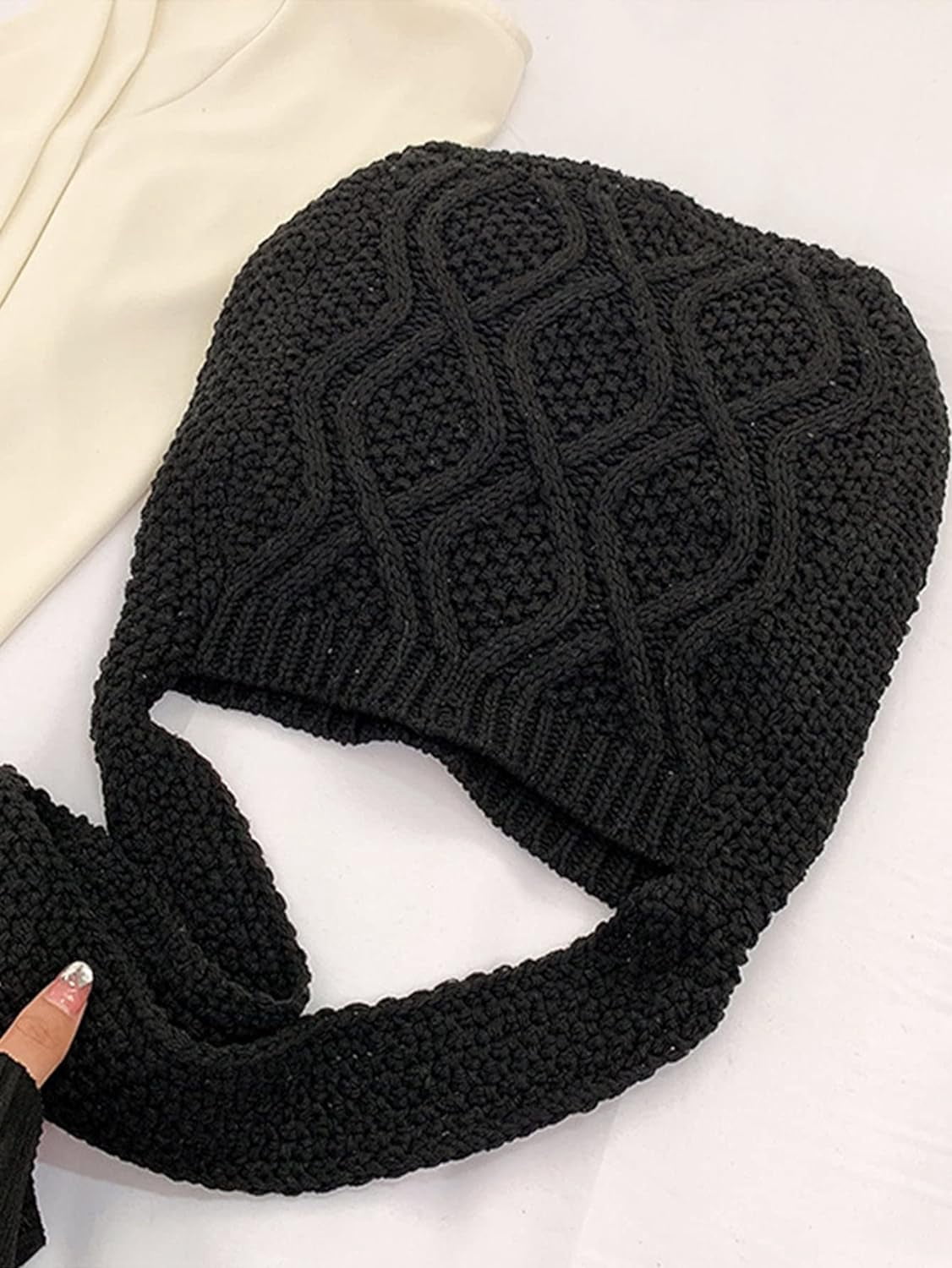 Women's Crochet Shoulder HandBags Hobo Knitted Tote Bag Shopping Bags