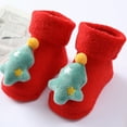 thumbnail image 3 of Gymnture 2 Pairs Christmas Winter Socks Newborn Thicken Cotton Sock Baby Warm Socks, 3 of 11