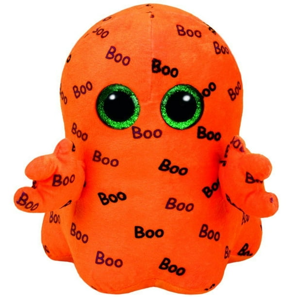 Ty Ghoulie the Orange Ghost Halloween Beanie Boos Medium 9