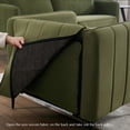 thumbnail image 5 of IVV Velvet Upholstered Accent Chair with Pillow, Living Room Single Sofa Chair with Metal Legs, for Living Room, Bedroom, Reading Room (Green), 5 of 10