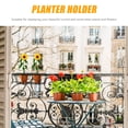 thumbnail image 4 of MasteelfCA 1Pc Iron Balcony Hanging Flowerpot Rack Sqaure Railing Fence Planter Holder, 4 of 8