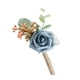 thumbnail image 5 of Qarigey Flores de boda artificiales fijas de forma estable en el ojal para el novio ojal en el ojal Morandi Blue Morandi Azul 2piezas, 5 of 6