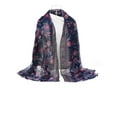thumbnail image 6 of Unique Bargains Balinese Yarn Large Polyester Scarves Beach Shawls Vintage Wraps For Women Navy Blue, 6 of 7