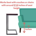 thumbnail image 5 of Sofia + Sam Sofa Table TV Tray with Tablet and Phone Slots | Metal Legs | Couch Console Lapdesk | Laptop Stand | Small Breakfast Eating Food | Dinner Lunch Snack | Coloring Computer Crafts, 5 of 9