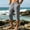 Dark Gray, variant on Mens Linen Capri Pants Loose Lightweight Below Knee 3/4 Pants Drawstring Gym Workout Long Shorts Travel Beach Pant, M
