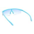 thumbnail image 4 of Kids Child Size Trendy Flat Top Shield Plastic Sport Sunglasses All Blue, 4 of 4