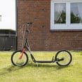 thumbnail image 2 of ALPULON 220 LBS Teens Kick Scooter with Adjustable Handlebar, Ride On Toy for Kids 5+, 16" Inflatable Wheels, Dual Brakes, Black, 2 of 9