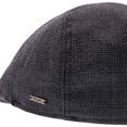 thumbnail image 5 of Walrus Hats Luxe Check Duckbill Flat Cap Grey – Modern 6-Panel Wool Blend Hat with Premium Cotton Liner, Suede Underbrim & Stretch Fit for Comfort, 5 of 7