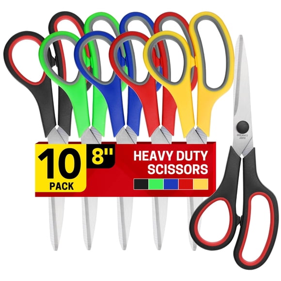 Tijeras BURVAGY multiusos, resistentes, 20 cm, paquete de 10