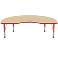 thumbnail image 3 of ECR4Kids 48in x 72in Kidney Everyday T-Mold Adjustable Activity Table Maple/Red - Chunky Leg, 3 of 3