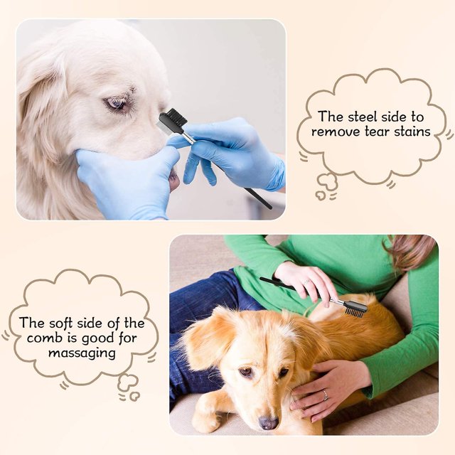 CARBONLIKE 6 peines para lágrimas de perro, peine para ojos antimanchas, peine para ojos de perro de doble cara, doble ShuxiuWang 8390605228292